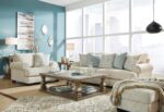Signature Design by Ashley Monaghan Vintage Sofa with Accent Pillows, Reversible Cushions and Rolled Arms, Beige - Image 10