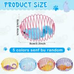 Jecery 5 Pcs Cat Spring Balls Toys Stretchable Rolling Balls Colorful Playful Coils Interactive Action Toy Caged Rats for Kitten Pet Supplies (Mouse,Multicolor) - Image 3