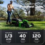Greenworks 40V 21" Self-Propelled Cordless Lawn Mower – Brushless Motor, 5.0Ah Battery & Charger(75+ Tool Compatible) - Image 4