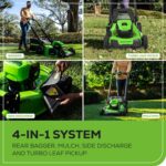 Greenworks 40V 21" Self-Propelled Cordless Lawn Mower – Brushless Motor, 5.0Ah Battery & Charger(75+ Tool Compatible) - Image 8