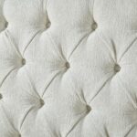 AMERLIFE Queen Size Platform Bed Frame, Chenille Upholstered Sleigh Bed with Scroll Wingback Headboard & Footboard/Button Tufted/No Box Spring Required/Cream - Image 5
