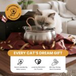 KittySpout Stainless Steel Cat Water Fountain Automatic Drinking Fountain, Quiet Circulating Water Bowl, Dishwasher Safe, Indoor Pet Fountain for Hydrated Healthy Cats (Stainless Steel, 4L Corded) - Image 3
