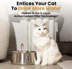 KittySpout Stainless Steel Cat Water Fountain Automatic Drinking Fountain, Quiet Circulating Water Bowl, Dishwasher Safe, Indoor Pet Fountain for Hydrated Healthy Cats (Stainless Steel, 4L Corded) - Image 6