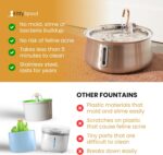 KittySpout Stainless Steel Cat Water Fountain Automatic Drinking Fountain, Quiet Circulating Water Bowl, Dishwasher Safe, Indoor Pet Fountain for Hydrated Healthy Cats (Stainless Steel, 4L Corded) - Image 7