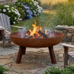 Sunnydaze Cast Iron Heavy Duty Fire Pit for Outside - Wood Burning Outdoor Fire Pit Bowl with Handles for Patio, Backyard, Camping - 34" - Rust - Image 8