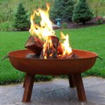 Sunnydaze Cast Iron Heavy Duty Fire Pit for Outside - Wood Burning Outdoor Fire Pit Bowl with Handles for Patio, Backyard, Camping - 34" - Rust - Image 10