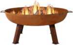 Sunnydaze Cast Iron Heavy Duty Fire Pit for Outside - Wood Burning Outdoor Fire Pit Bowl with Handles for Patio, Backyard, Camping - 34" - Rust - Image 11