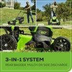 Greenworks 80V 21” Brushless (Push) Cordless Electric Lawn Mower + (500 CFM) Axial Leaf Blower (75+ Compatible Tools), (2) 2.0Ah Batteries and 30 Minute Rapid Charger - Image 9