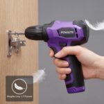 8V Cordless Drill Set, Built-in LED, Rechargeable Purple Power Drill with Drill & Screw Bits, 139-Piece Electric Drill Tool Set for Women & Men, Portable Tool Kit for Home Repairs, DIY Projects - Image 11
