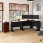 Bush Business Furniture Series A 48W Corner Desk in Hansen Cherry and Galaxy, Small Computer Table for Home or Professional Office - Image 5
