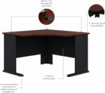 Bush Business Furniture Series A 48W Corner Desk in Hansen Cherry and Galaxy, Small Computer Table for Home or Professional Office - Image 7