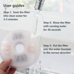 6 Pack Cat Water Fountain Filters for Catit, Triple Action Replacement Filters for Catit Flower Fountain and Catit Stainless Steel Fountain - Image 4