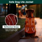 Kuoser Dog Life Jacket High Flotation, Reflective Dogs Life Vest for Swimming Boating, Adjustable Small Medium Large Dog lifejacket, Lightweight Dogs Life Preserver Rescue Handle Spring Summer Pool - Image 6
