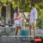 Keter Modern Cool Bar Outdoor Patio Furniture and Hot Tub Side Table with 7.5 Gallon Beer and Wine Cooler, Teal - Image 5