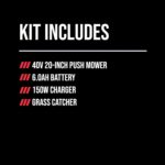 SKIL PWR CORE 40 Brushless 40V 20-Inch Push Mower Kit, Includes 6.0Ah Battery and 150W Charger - PM4910-15 - Image 3