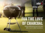 Weber Original Kettle Charcoal Grill, 22-Inch, Black – Classic Outdoor BBQ Grill with One‑Touch™ Cleaning System & Precise Temperature Control Dampers - Image 3