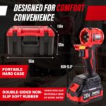 TEENO 20V MAX Brushless Power Tool Combo Kit, 9-in-1 Cordless Interchangeable Multi-Tool Set (Drill, Impact, Grinder, Sander, Circular, Chain & Reciprocating Saws, Blower, Washer), 2x 4.0Ah Batteries - Image 7