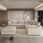Could Couch Modular Sectional Sofa with Ottoman,Down Filled 120inch V Shaped Couch,Convertible Sofa Bed Living Room Set,6 Seat Sleeper Couched Bed, Cover Washable and Replaceable - Image 4
