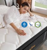 Soulfea Queen Mattress,12 Inch Queen Size Mattresses Memory Foam Hybrid Black Mattress in a Box,with Provide Support and Improve Sleep Mattresses,Medium Firm,CertiPUR-US. - Image 7