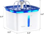 Veken Innovation Award Winner 95oz/2.8L Pet Fountain, Automatic Cat Water Fountain Dog Water Dispenser with Replacement Filters for Cats, Dogs, Multiple Pets (Blue, Plastic) - Image 9