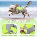 VIVAGLORY Neoprene Dog Life Vest, Dog Life Jacket for Swimming & Boating, Buoyancy & Comfort for Puppy Doggy, Swimming Vest with Handle, M, Bright Yellow - Image 4
