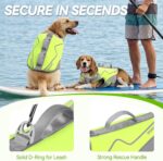 VIVAGLORY Neoprene Dog Life Vest, Dog Life Jacket for Swimming & Boating, Buoyancy & Comfort for Puppy Doggy, Swimming Vest with Handle, M, Bright Yellow - Image 5