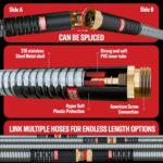 Best 150 ft Metal Garden Hose Set - No-Kink Durable 316 Stainless Steel, 10-Way Zync Spray Nozzle & Hook – Tough Flexible Heavy Duty Water Hoses, 5/8 in, Rust, Weather, LeakProof - Image 6
