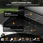 Electactic 4-Burner Gas Grill with Side Burner,Stainless Steel Propane Grill with Porcelain-Enameled Grills,Built-In Thermometer,42000BTU BBQ Grill for Outdoor Cooking and Patio Barbecues - Image 6