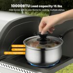 Electactic 4-Burner Gas Grill with Side Burner,Stainless Steel Propane Grill with Porcelain-Enameled Grills,Built-In Thermometer,42000BTU BBQ Grill for Outdoor Cooking and Patio Barbecues - Image 7