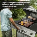 Electactic 4-Burner Gas Grill with Side Burner,Stainless Steel Propane Grill with Porcelain-Enameled Grills,Built-In Thermometer,42000BTU BBQ Grill for Outdoor Cooking and Patio Barbecues - Image 9