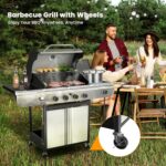 Electactic 4-Burner Gas Grill with Side Burner,Stainless Steel Propane Grill with Porcelain-Enameled Grills,Built-In Thermometer,42000BTU BBQ Grill for Outdoor Cooking and Patio Barbecues - Image 10