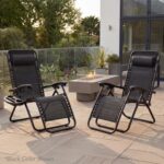 Best Choice Products Set of 2 Adjustable Steel Mesh Zero Gravity Lounge Chair Recliners w/Pillows and Cup Holder Trays - Gray - Image 3