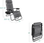 Best Choice Products Set of 2 Adjustable Steel Mesh Zero Gravity Lounge Chair Recliners w/Pillows and Cup Holder Trays - Gray - Image 4