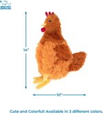 Best Pet Supplies Interactive Squeaky Dog Chew Toy, Ideal Dog Toys for Chewers, Small, Medium & Large Dogs, and Fetch Lovers - Crinkle Chicken (Brown), Large - Image 4