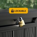 Outdoor Storage Box Waterproof, 200 Gallon Lockable Resin Large Deck Box, Patio Storage Bin for Pool Accessories Cushion Furniture, Garden Tools, UV-Resistant Outside Delivery, Black - Image 6