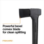Fiskars 36" Super Splitting Axe, Wood Splitter for Medium to Large Size Logs, with Shock-Absorbing FiberComp Handle, Lawn and Garden Tool, 6 pounds, Black - Image 4
