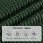 110" Sectional Couches with Double Chaises, Comfy Deep Dual-Layer Cushion Couch, 9 Seater Oversize Couch, Modern Modular Sofa, Corduroy Sofas for Living Room, Apartment, Green - Image 9