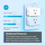TP-Link Tapo Matter Supported Smart Plug Mini, Compact Design, 15A/1800W Max, Super Easy Setup, Works with Apple Home, Alexa & Google Home, UL Certified, 2.4G Wi-Fi Only, White, Tapo P125M(3-Pack) - Image 9