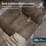 HERA'S HOUSE 3 Pieces Modular Sectional Sofa Sets, Oversized Couch Set with Loveseats and Armchair, Comfy Cloud Couches with Pillows, 6-Seater Deep Seat Sofa for Living Room, Chenille Grayish Brown - Image 5