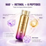 Retinol Peptides Serum for Face: Anti Aging Collagen NAD+ Hydration Serum for Wrinkles Fine Lines, Firming Face Neck Skin for Women Men Day Night - Image 5