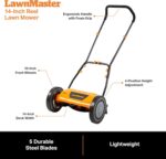 LawnMaster LMRM1401 Push Reel Lawn Mower 14-Inch 5-Blade - Image 7