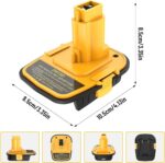 Azocek 2 Packs DM18D Battery Adapter Converter with USB Port for Dewa-lt 18V Tools, Converts for De-Walt 20V for Mil-Waukee 18V Li-ion to De-Walt 18-V Battery Adapter - Image 5