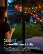 BN-LINK Outdoor Power Stake with Dusk to Dawn Timer, Waterproof 6 Grounded Outlets, 6FT Cord, 100FT Remote Control, Heavy Duty Outdoor Plug for Christmas Lights, Yard, Garden, ETL Listed - Image 4