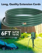 BN-LINK Outdoor Power Stake with Dusk to Dawn Timer, Waterproof 6 Grounded Outlets, 6FT Cord, 100FT Remote Control, Heavy Duty Outdoor Plug for Christmas Lights, Yard, Garden, ETL Listed - Image 9