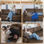 EASE MOOSE Oversized Modular Sectional Sofa, Waterproof & Scratch-Resistant Faux Leather Sofa with Deep Seat, Comfy U-Shaped Sofa with Storage Ottoman, Sectional Couches for Living Room, Dark Brown - Image 8