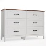 Gizoon 2-Piece Bedroom Furniture Set – Includes a 5 Drawer Dresser, a 6 Chest of Drawers,Modern Farmhouse Dresser Set, Ideal for Bedroom, Living Room - Image 7