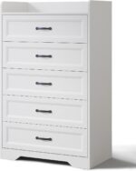 Gizoon 2-Piece Bedroom Furniture Set – Includes a 5 Drawer Dresser, a 6 Chest of Drawers,Modern Farmhouse Dresser Set, Ideal for Bedroom, Living Room - Image 8