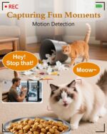 Yakry Automatic Cat Feeder with Camera - 5G WiFi Easy Setup App Control Cat Dry Food Dispenser with Stainless Steel Bowl, 4L/17 Cups, HD 1080P Video with Night Vision for Small Pets Indoor - Image 5