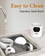 Yakry Automatic Cat Feeder with Camera - 5G WiFi Easy Setup App Control Cat Dry Food Dispenser with Stainless Steel Bowl, 4L/17 Cups, HD 1080P Video with Night Vision for Small Pets Indoor - Image 9