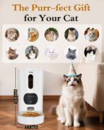 Yakry Automatic Cat Feeder with Camera - 5G WiFi Easy Setup App Control Cat Dry Food Dispenser with Stainless Steel Bowl, 4L/17 Cups, HD 1080P Video with Night Vision for Small Pets Indoor - Image 10